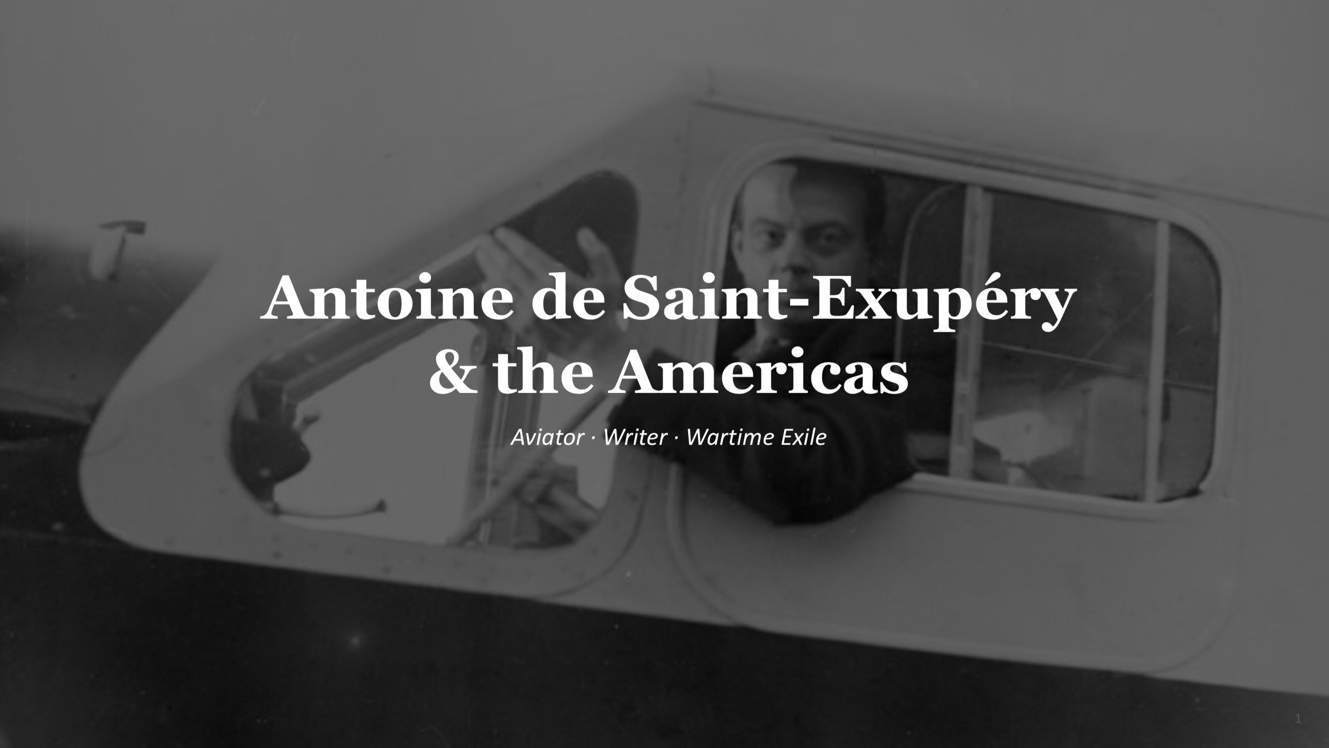 Author Reading | Saint Exupéry and The Americas | October 7