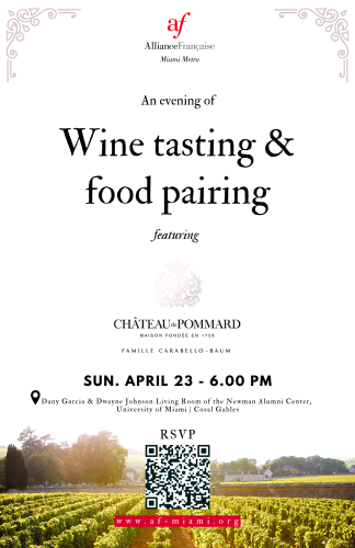 APRIL 23 | An evening of wine tasting &amp; food pairing